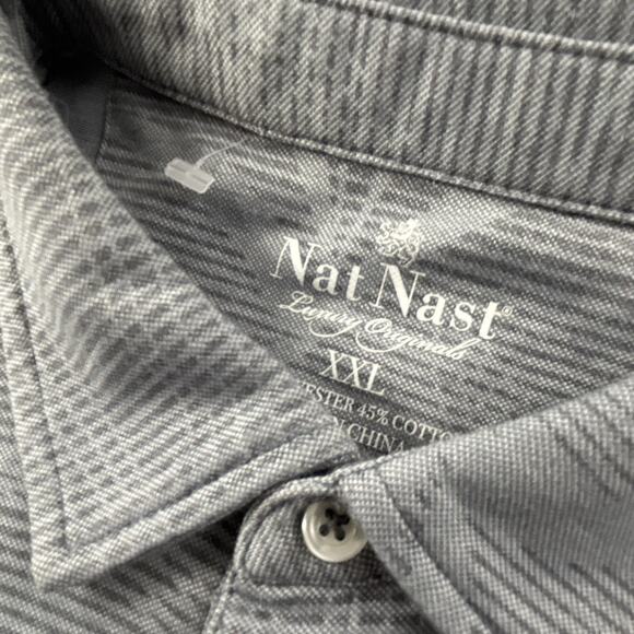 Nat Nast Polo Shirt Adult 2XL XXL Gray Short Sleeve Casual Active Men - Picture 11 of 13